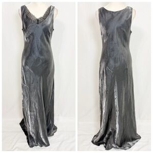 Vintage Alex Evening SIlver Metallic Dress